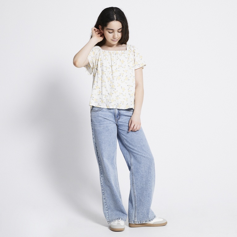 Square Neck Top "Hillevi Print"